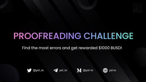 YSL.IO – The Proofreading Challenge 